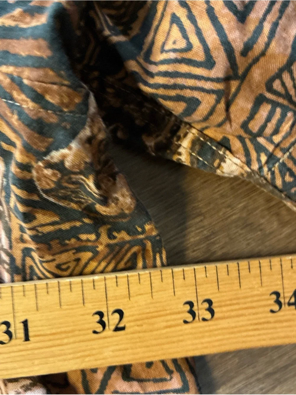 Harbor Bay Brown and Black Tropical Patchwork Button-Down Shirt